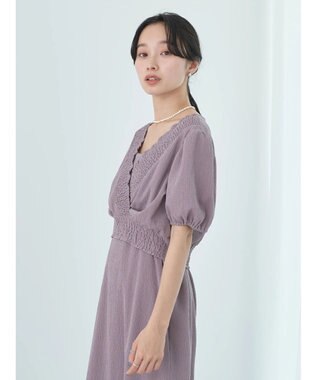 earth music&ecology ＳＥＴ２点カシュクールプルオーバー＋ワンピース Pink