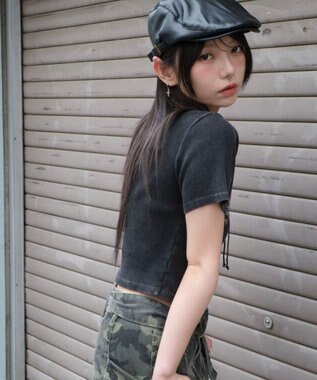 WEGO グラフィックレースアップちびT 柄4