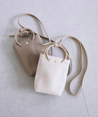 TOPKAPI 【Breath TOPKAPI】【TOPKAPI × 藤本美貴さんコラボ】スコッチグレイン スマホショルダーバッグ/撥水 クリーム