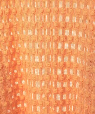 Green Parks クロップドボートネック表面感プルオーバー Orange