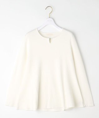 ANY SIS 【WEB・一部店舗限定】ペプラム ニット オフ