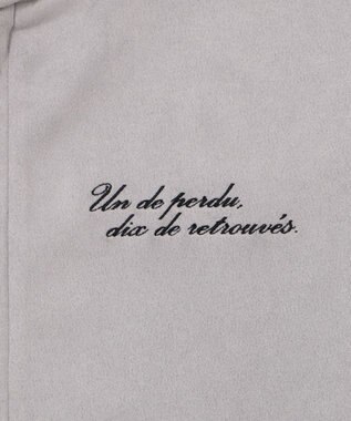 WEGO 【ユニセックス着用ITEM/MLサイズ展開】フェイクスウェードZIPパーカー ライトグレー