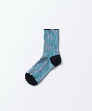 TRICOTE MOIRE LINK SOCKS／モアレリンクソックス 32BLUE