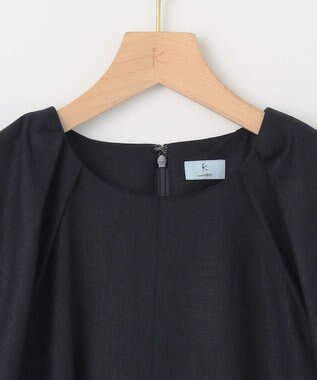 組曲 L リネンレーヨン ワンピース ネイビー系