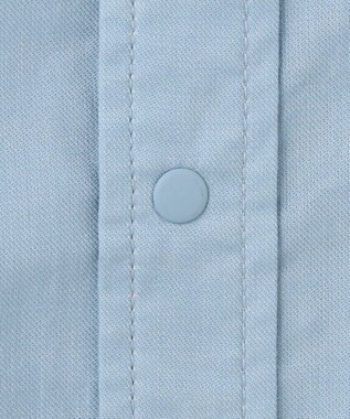 SHARE PARK MENS 【UVカット・撥水・ストレッチ】イージーデニムレギュラーカラーシャツ サックスブルー系