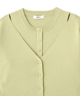 earth music&ecology フェイクレイヤードアメスリプルオーバー Pistachio