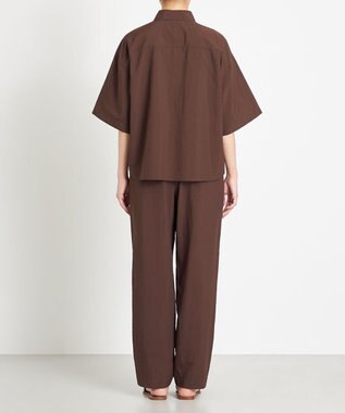 NAVE 【ReNAVE　撥水機能・UVカット・透湿・接触冷感・洗える】ナイロンタスランシャツ ダークブラウン系