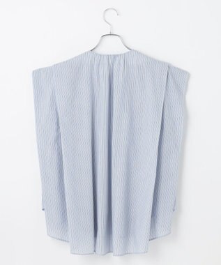 #Newans 【金子綾さんインスタライブご紹介アイテム】マルチストライプノースリーブシャツ ライトブルーストライプ