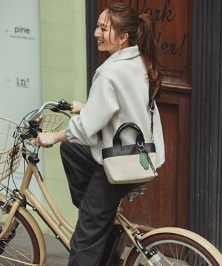 UNFILO L 【野呂佳代さん着用】BEAUTY FORM JERSEY+ ZIPブルゾン グレージュ