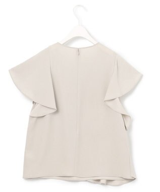 ICB 【WEB限定・洗える】BackSatinGeorgette ラッフルブラウス ベージュ系