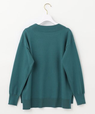 ANY SIS 【洗える】サイドケーブルカラー ニット ブルーグリーン