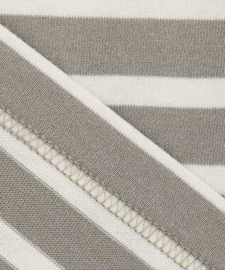 SHARE PARK MENS 【UNISEX】ボートネックボーダーＴシャツ（L・XLサイズ） グレージュ×オフボーダー