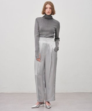 uncrave アセテートヴィンテージサテン ワイドパンツ シルバー