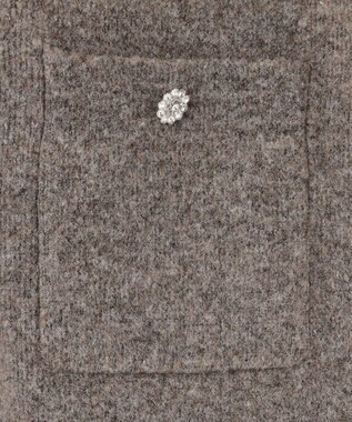 組曲 【WEB限定】プレーティングニットアウタージレ ブラウン系