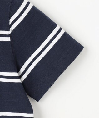 J.PRESS KIDS 【140-170cm】ハウス刺繍ボーダー Ｔシャツ ネイビー系1