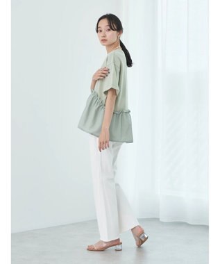 earth music&ecology ドッキングギャザープルオーバー Mint Green