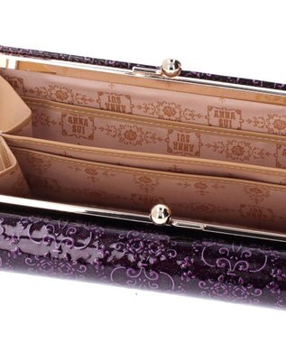 ANNA SUI ルーミー 口金フラップ長財布 パープル