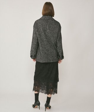 GRACE CONTINENTAL ヘリンボーンツイードジャケット ブラック