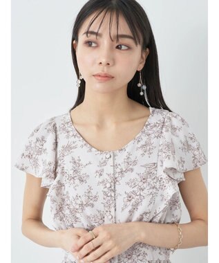 earth music&ecology フラワーフレアワンピース Ivory