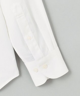 GOTAIRIKU 春夏向け【形態安定】SUMMERPREMIUMPLEATS_スナップダウンカラー _織柄_ 長袖ドレスシャツ(26年モデル) ホワイト系1(ドビーストライプ)