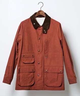 JOSEPH ABBOUD MOUNTAIN 【軽量/ワックスコーティング・テ―ム・ヤルビー氏コラボ】ワックスクロス プリント ブルゾン オレンジ系