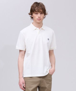 J.PRESS MEN コットンカノコオーバーダイ ポロシャツ ホワイト系