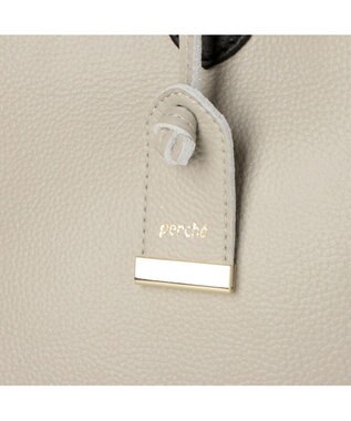 UNBILLION ペルケ perche / WEB直営限定・牛革ユーティリティA4・2wayトートバッグ ライトグレー