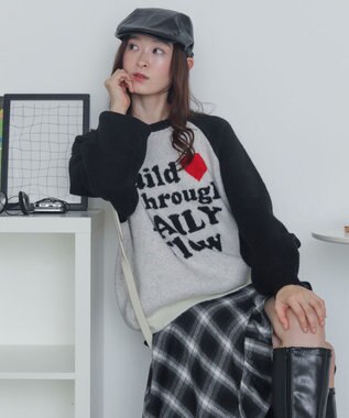 WEGO 【2025年秋冬新作】フラッフィーグラフィックニットBIGプルオーバー 柄11