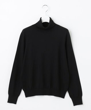 J.PRESS LADIES L 【洗える】PRINCE タートルネック ニット ブラック系