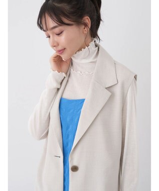 earth music&ecology バックデザインジレ Beige