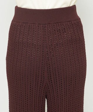 uncrave シースルーケーブルニット パンツ ブラウン