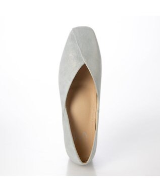 ing <ing>切替えデザインローヒールパンプス シルバー