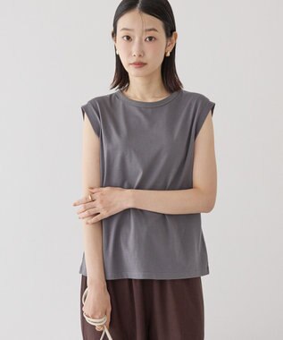 AMERICAN HOLIC 【2点セット】チュールキャミ+ノースリーブT Charcoal Gray