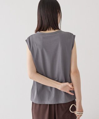 AMERICAN HOLIC 【2点セット】チュールキャミ+ノースリーブT Charcoal Gray