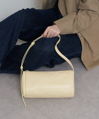russet ソフトレザーロールショルダーバッグ(CE-1661) CreamYE