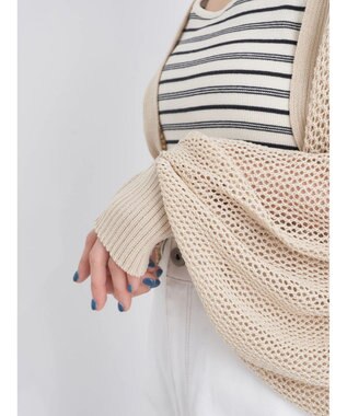 earth music&ecology メッシュボレロ Ivory