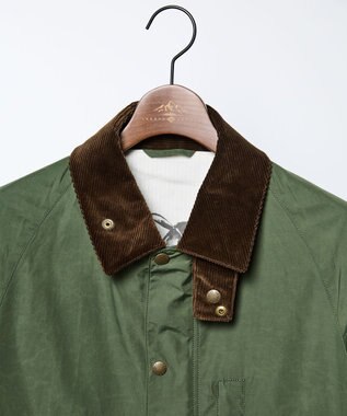 JOSEPH ABBOUD MOUNTAIN 【軽量/ワックスコーティング・テ―ム・ヤルビー氏コラボ】ワックスクロス プリント ブルゾン カーキ系