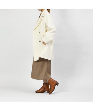 ing <ing>【WEB限定】スクエアトゥショートブーツ ブラウン