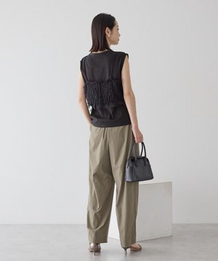 AMERICAN HOLIC 【2点セット】チュールキャミ+ノースリーブT Black