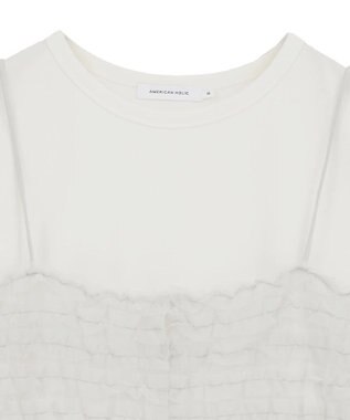 AMERICAN HOLIC 【2点セット】チュールキャミ+ノースリーブT Ivory
