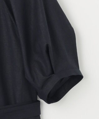 組曲 L リネンレーヨン ワンピース ネイビー系