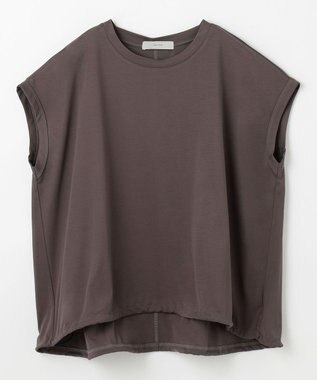 ANY L 【洗濯機可/UVケア】シルケットスムースドロストＴシャツ ブラウン
