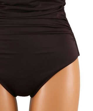 San-ai Resort（三愛水着楽園） 【ナチュラルシェイプスイム　ライト】　スカーフ風ノンワイヤービキニ　9M・11L　【San-ai Resort（サンアイリゾート）】 ブラウン