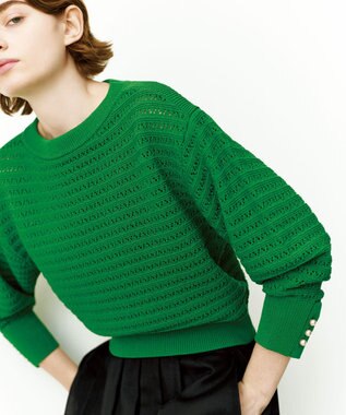 組曲 S 編地切替ドルマンプルオーバー ニット