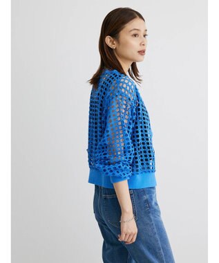 Green Parks ・ＳＵＧＡＲ　ＳＰＯＯＮ　ハナレースカーディガン Blue