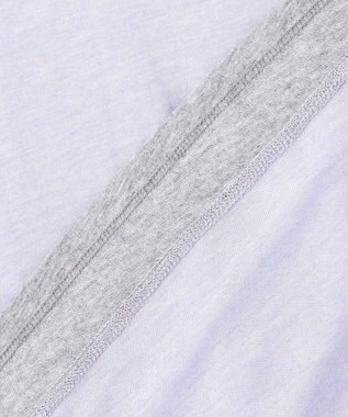 UNFILO L ソフトウール フェイクレイヤード ロンT ブルー