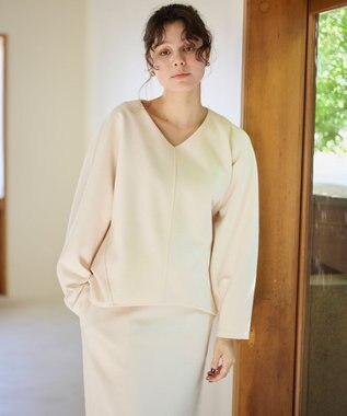 #Newans 【洗濯機可能/セットアップ】コクーンシルエットエアリープルオーバー オフ