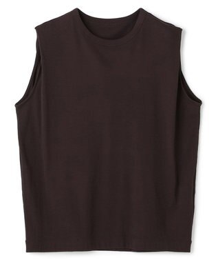 UNFILO ドライタッチフライス ノースリーブ Tシャツ ブラウン