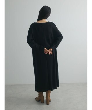 Green Parks armonia．ダンボール配色ワンピース Black