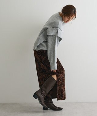 CRAFT STANDARD BOUTIQUE ハンドステッチデザインニットプルオーバー Gray Mixture